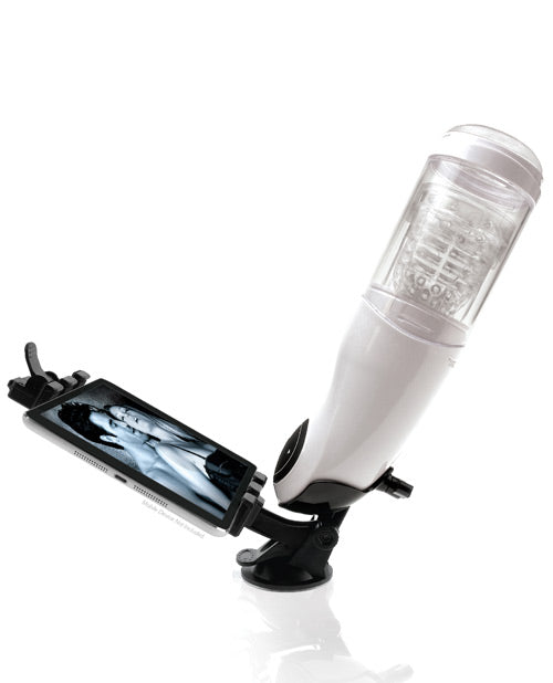 Pipedream Extreme Toyz Rechargeable Mega-Bator Pussy Masturbator - Pussy - White/Clear