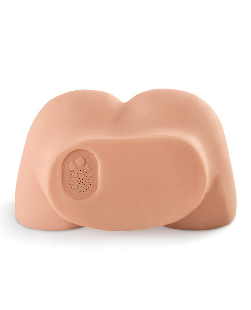 Pipedream Extreme Toyz Rechargeable Dirty Talk Interactive Fuck Me Silly Vibrating Masturbator - Pussy - Vanilla