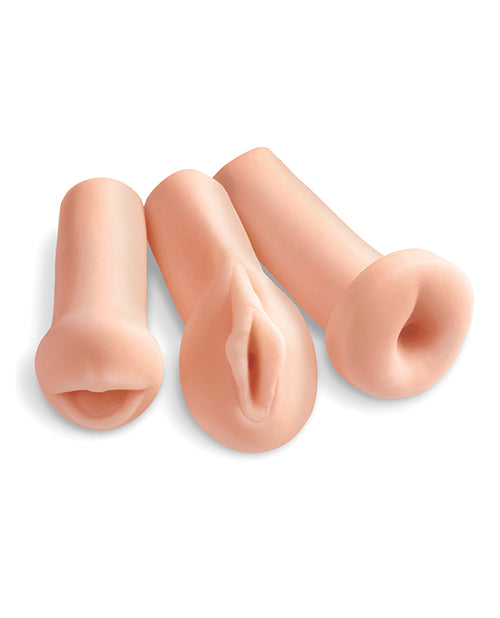 Pipedream Extreme Toyz All 3 Holes Masturbator Kit (4 Pieces) - Vanilla