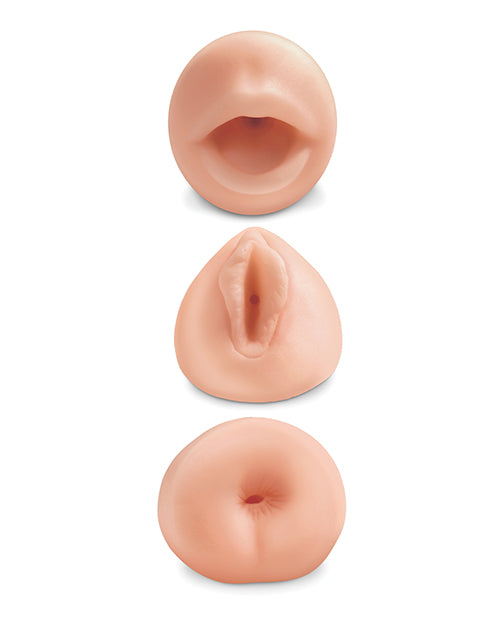 Pipedream Extreme Toyz All 3 Holes Masturbator Kit (4 Pieces) - Vanilla