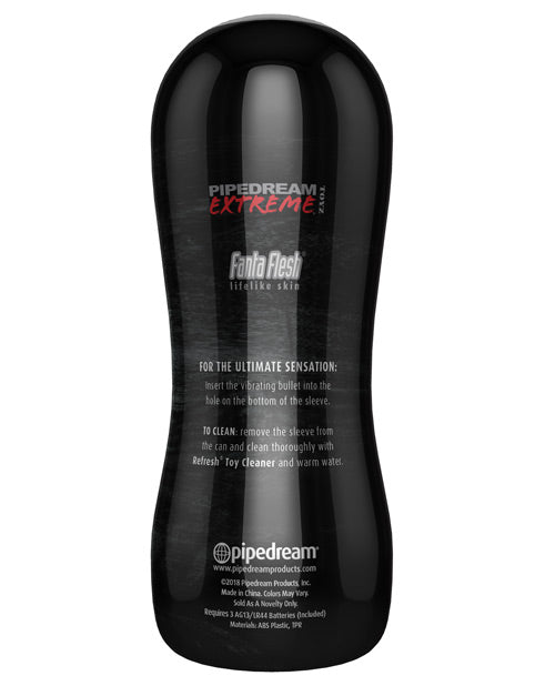 PDX Elite Vibrating Oral Masturbator with Bullet - Mouth - Vanilla/Black