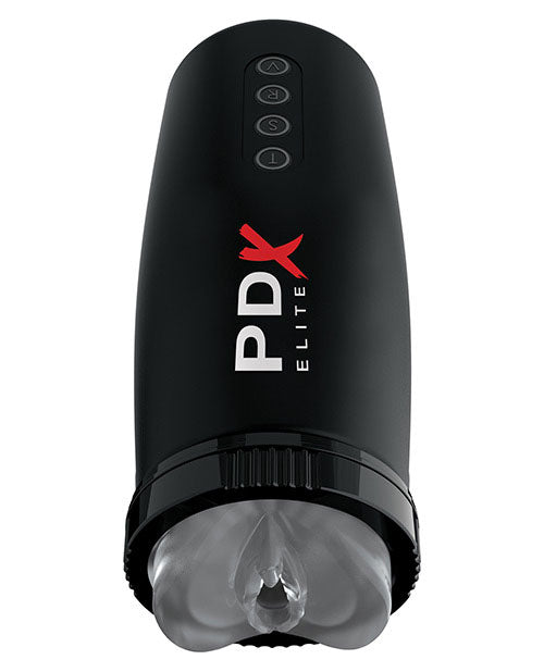PDX Elite Rechargeable Motorbator 2 Masturbator - Pussy - Clear/Black