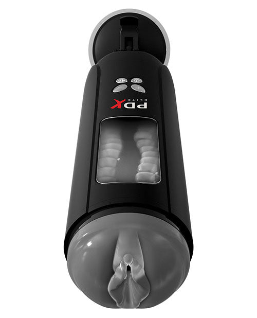 PDX Elite Rechargeable Ultimate Milker Masturbator - Pussy - Clear/Black