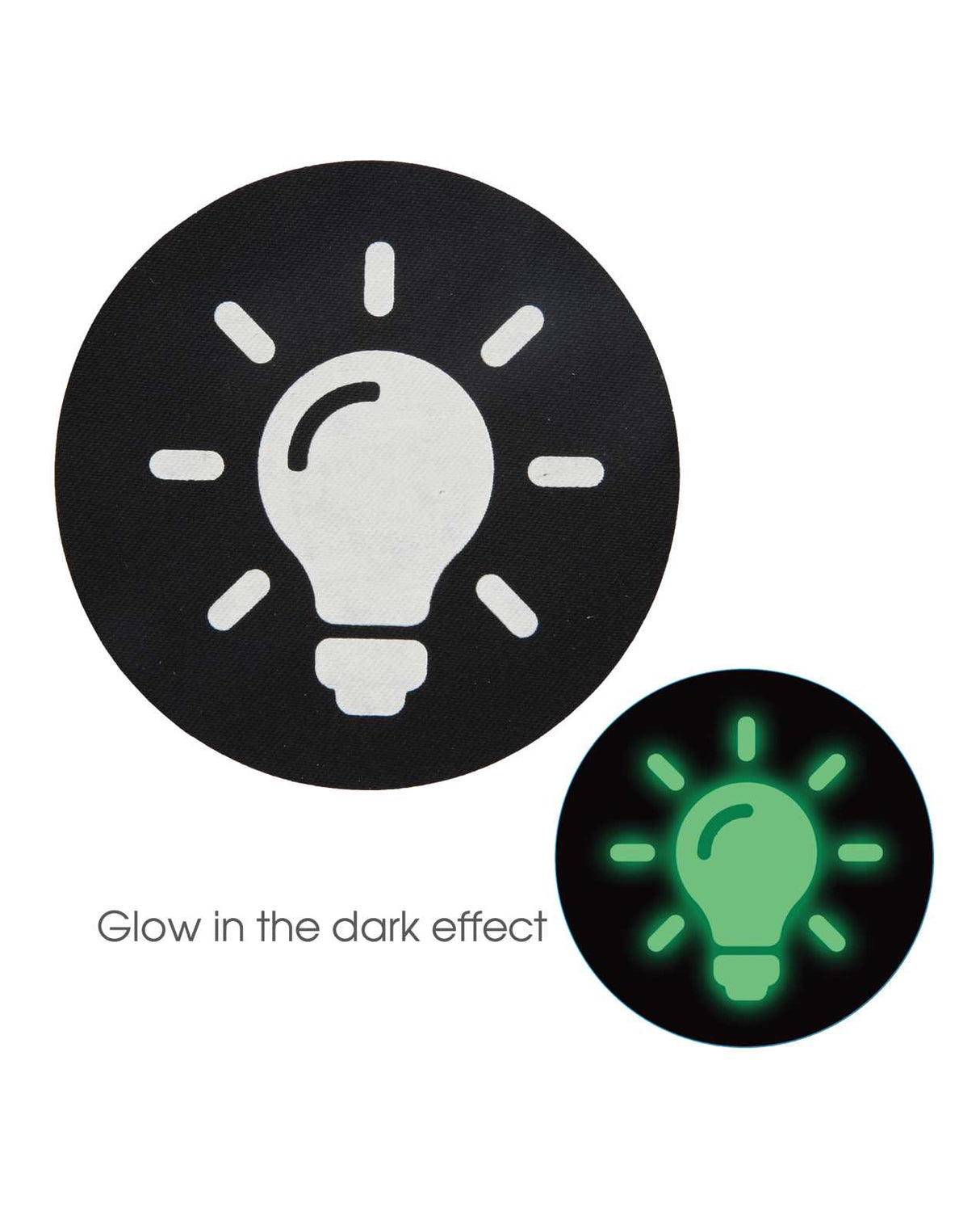 Peekaboo Glow In The Dark Light Bulb Pasties - Black/Green