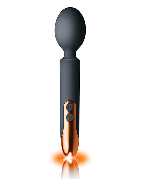 Oriel Rechargeable Silicone Wand Massager - Black