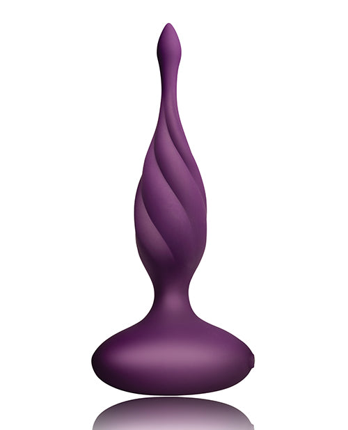 Discover Rechargeable Silicone Anal Vibrator with Remote Control - Purple/Rose Gold