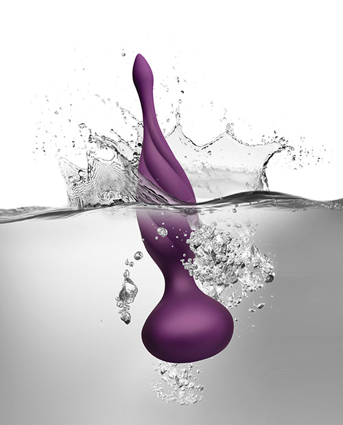 Discover Rechargeable Silicone Anal Vibrator with Remote Control - Purple/Rose Gold