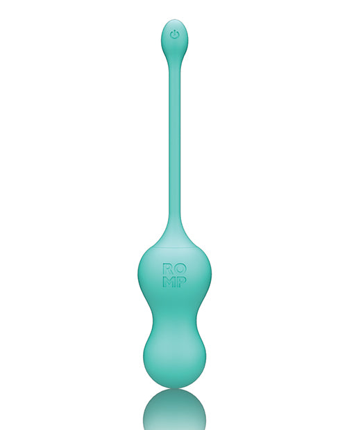 Romp Cello Rechargeable Silicone Vibrating Egg with Remote Control - Teal
