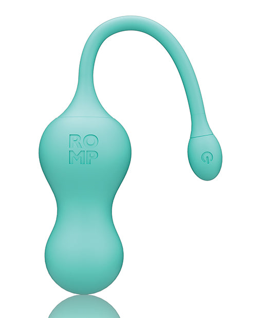 Romp Cello Rechargeable Silicone Vibrating Egg with Remote Control - Teal