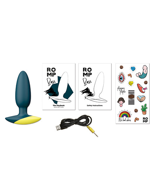 Romp Bass Rechargeable Silicone Anal Plug - Green