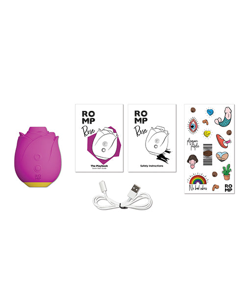 Romp Rose Rechargeable Silicone Air Clitoral Stimulator - Pink