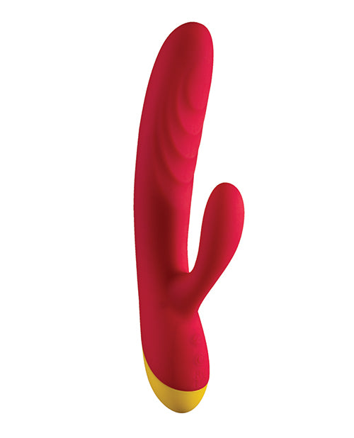 Romp Jazz Rechargeable Silicone Rabbit Vibrator - Red