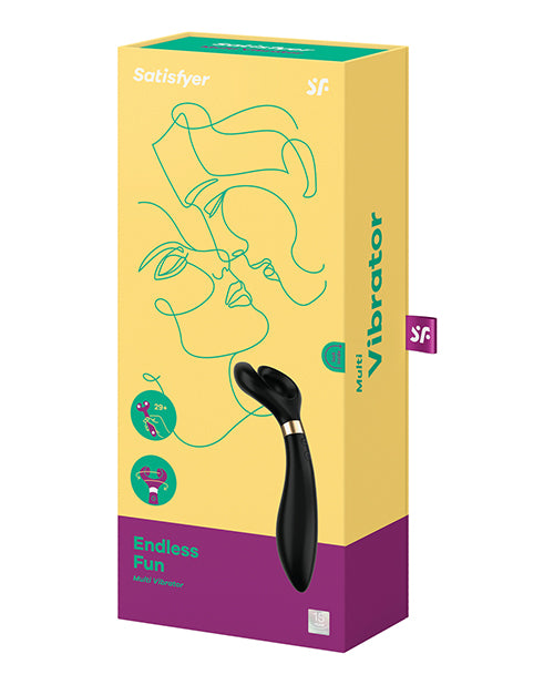 Satisfyer Endless Fun Silicone Dual Vibrator - Black
