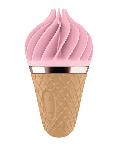 Satisfyer Sweet Treat Clitoral Vibrator - Pink/Brown