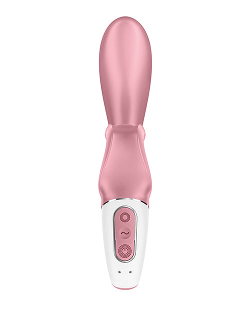 Satisfyer Hug Me Rechargeable Silicone Rabbit Vibrator with Clitoral Stimulation - Pink