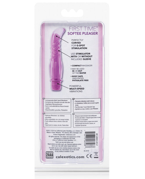 First Time Softee Pleaser Vibrator - Purple
