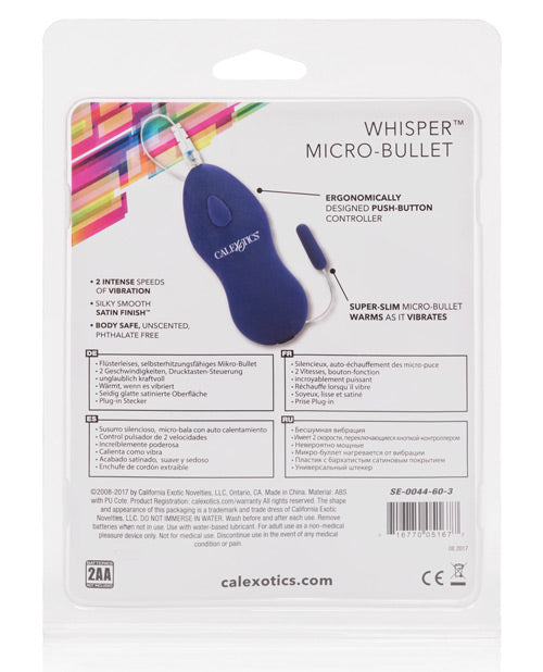 Whisper Micro Bullet with Wired Remote Control - Purple