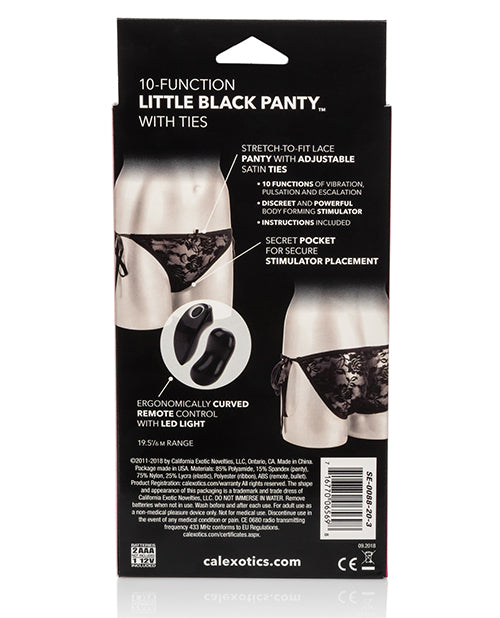 Little Black Panty Vibe Massager with Remote Control - Black