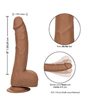 Silicone Studs Realistic Dildo 8in - Vanilla