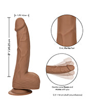 Silicone Studs Realistic Dildo 8in - Caramel