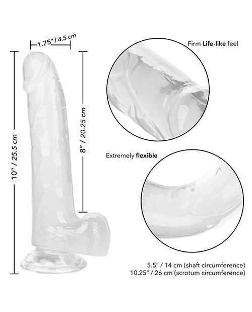 Size Queen Dildo 8in - Clear