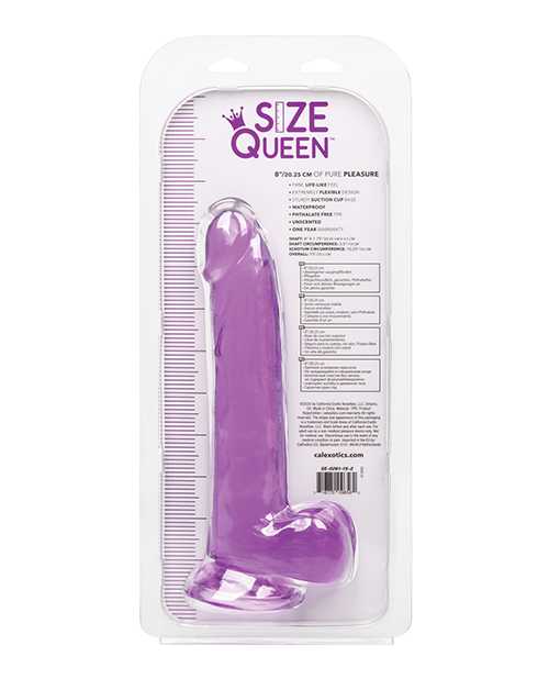 Size Queen Dildo - 8in - Purple