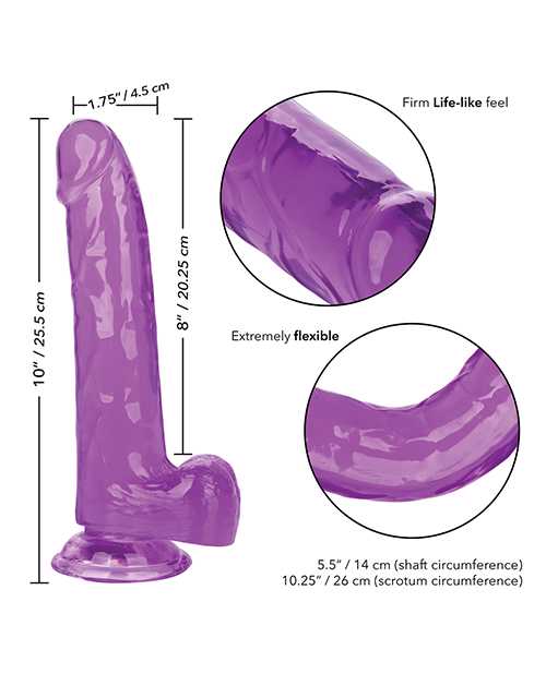 Size Queen Dildo - 8in - Purple