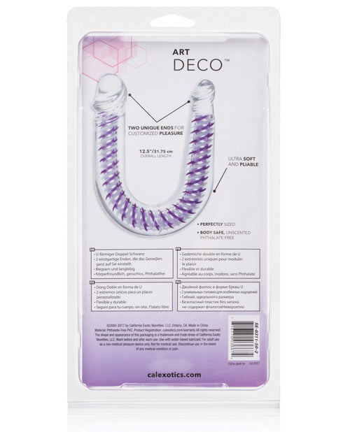 Art Deco AC/DC Double Dildo 12.25in - Purple