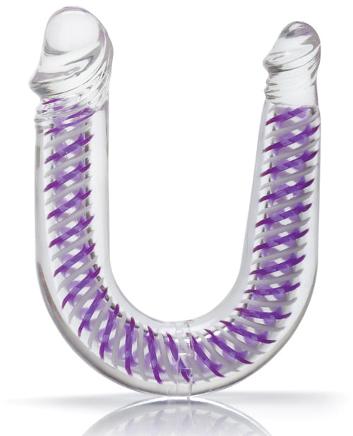 Art Deco AC/DC Double Dildo 12.25in - Purple