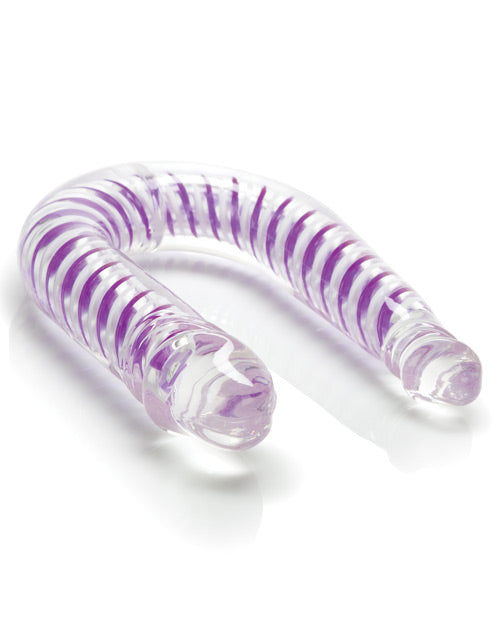 Art Deco AC/DC Double Dildo 12.25in - Purple