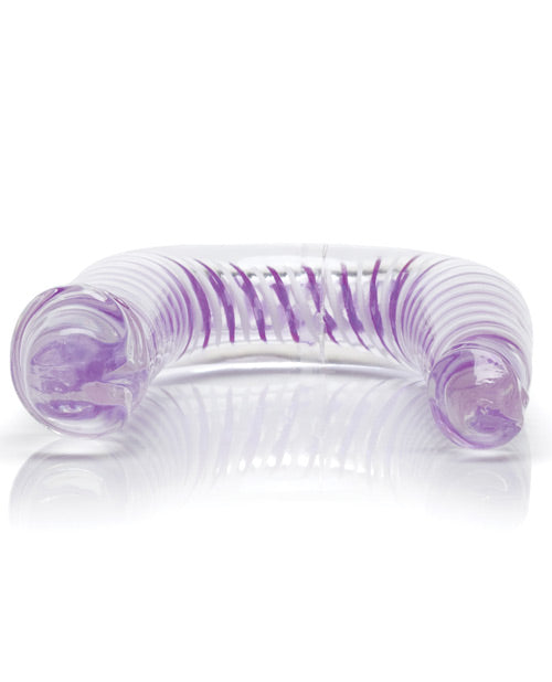 Art Deco AC/DC Double Dildo 12.25in - Purple