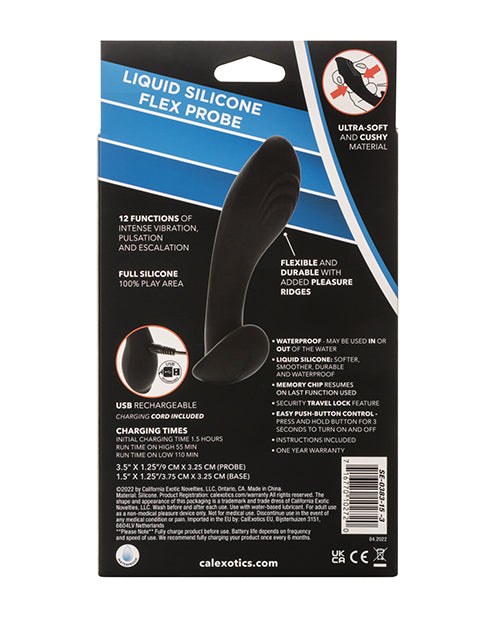 Eclipse Rechargeable Liquid Silicone Flex Probe - Black