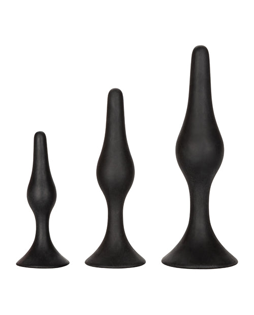 Silicone Anal Starter Kit (3 Per Set) - Black