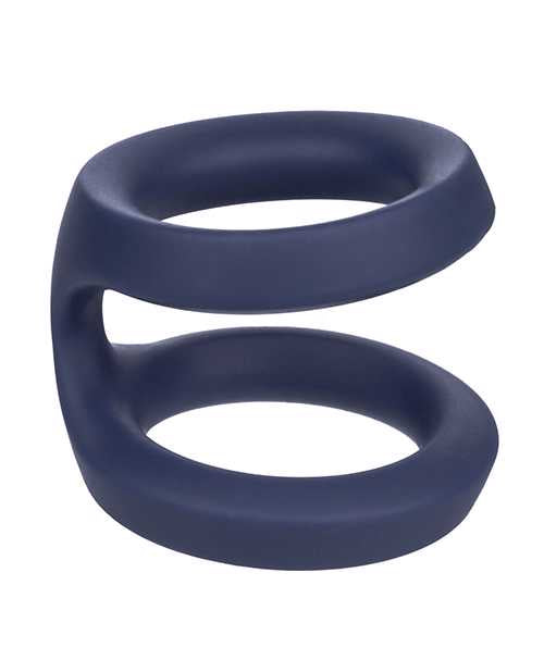 Viceroy Dual Ring Silicone Cock Ring - Blue