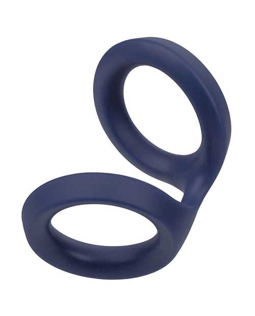 Viceroy Dual Ring Silicone Cock Ring - Blue