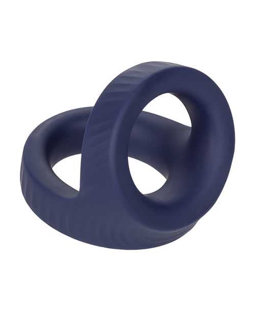 Viceroy Max Dual Ring Silicone Cock Ring - Blue