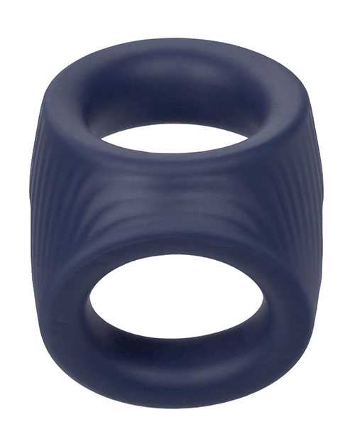 Viceroy Max Dual Ring Silicone Cock Ring - Blue