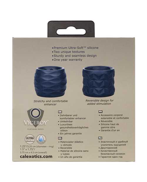 Viceroy Reverse Endurance Ring Silicone Cock Ring - Blue