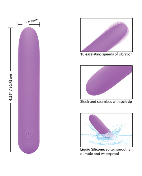 Bliss Liquid Silicone Rechargeable Mini Vibrator - Purple