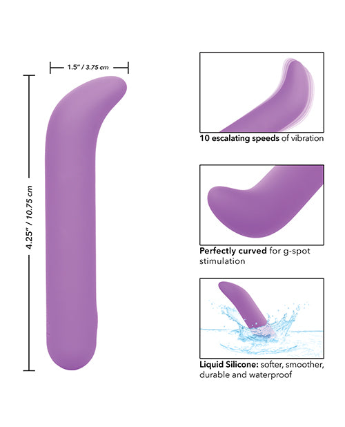 Bliss Liquid Silicone Rechargeable Mini G Vibrator - Purple