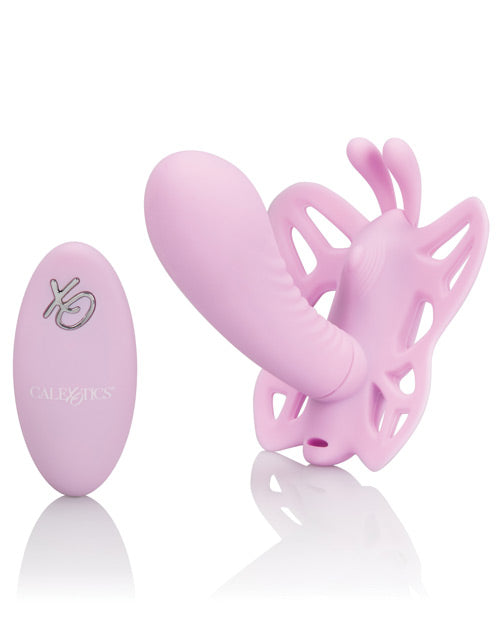 Venus Butterfly Venus G Silicone Rechargeable Strap-On with Remote Control - Pink