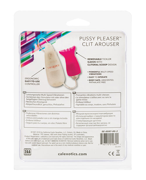 Classic Pussy Pleaser Clit Arouser with Bullet and Wired Remote Control - Pink