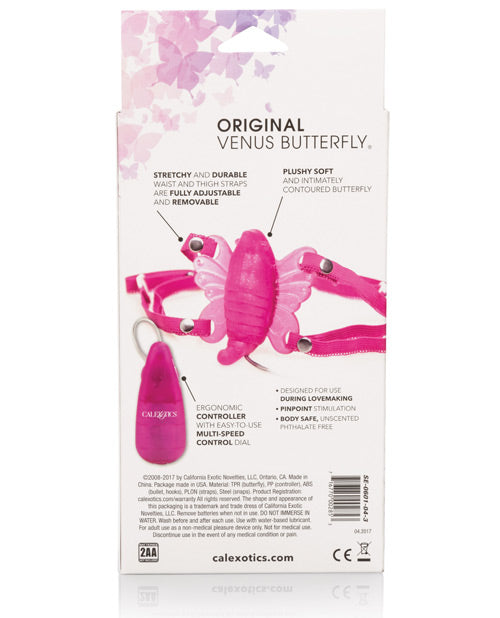 Venus Butterfly Original Strap-On with Wired Remote Control - Pink