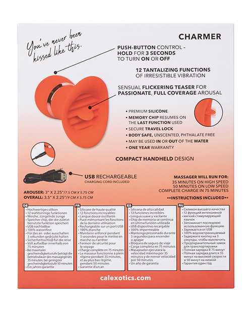 French Kiss Charmer Silicone Clitoral Stimulator - Red