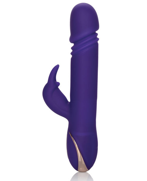 Jack Rabbit Signature Silicone Thrusting Rabbit Rechargeable Vibrator - Purple