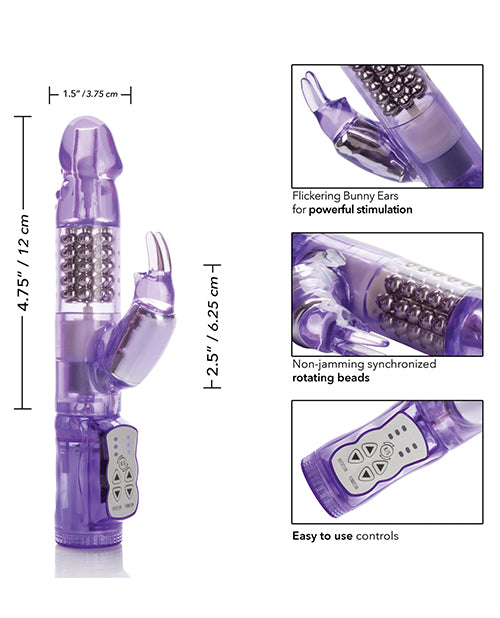 Jack Rabbit Beaded Rabbit Vibrator- Purple