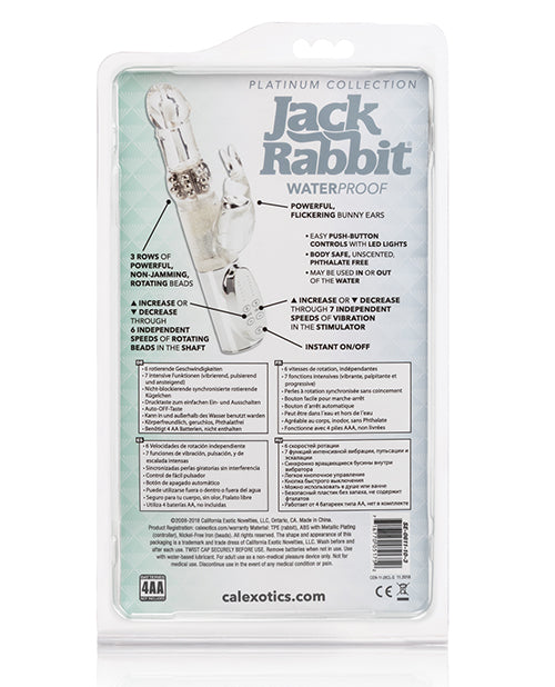 Jack Rabbit Platinum Collection Rabbit Vibrator - Silver