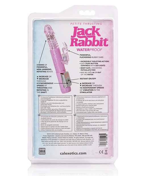 Jack Rabbit Petite Thrusting Rabbit Vibrator - Pink