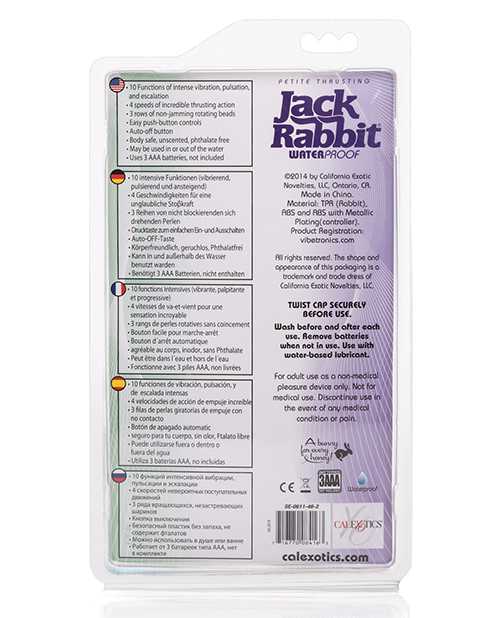 Jack Rabbit Petite Thrusting Rabbit Vibrator- Purple