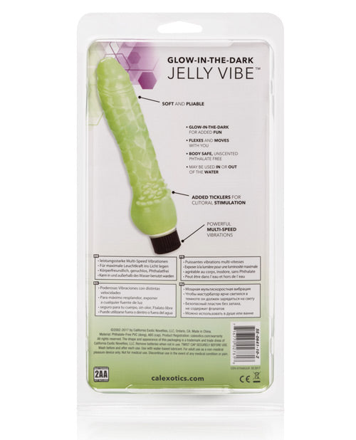 Glow-In-The-Dark Jelly Vibrator - Green